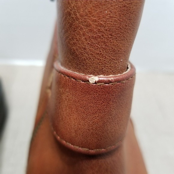 Seven7 Women Ankle Boots Brown Size 8.5 Bootie Side Zip Buckle - Picture 5 of 14